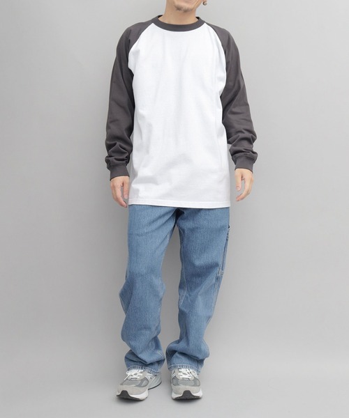 Goodwear(グッドウェア)の「<A.M.S.別注> USAコットン 袖リブ ラグラン ロングスリーブ Tシャツ ルーズシルエット(Tシャツ/カットソー・メンズ・グレー系その他2/ホワイト系その他/ホワイト系その他3/ホワイト系その他4/ホワイト系その他2/グレー系その他・XL/M/L)」の14枚目の写真