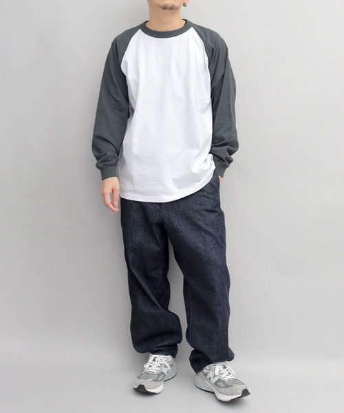 Goodwear(グッドウェア)の「<A.M.S.別注> USAコットン 袖リブ ラグラン ロングスリーブ Tシャツ ルーズシルエット(Tシャツ/カットソー・メンズ・グレー系その他2/ホワイト系その他/ホワイト系その他3/ホワイト系その他4/ホワイト系その他2/グレー系その他・XL/M/L)」の16枚目の写真