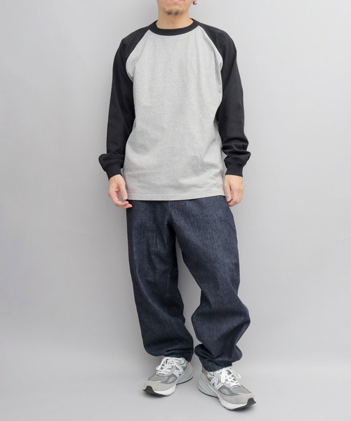 Goodwear(グッドウェア)の「<A.M.S.別注> USAコットン 袖リブ ラグラン ロングスリーブ Tシャツ ルーズシルエット(Tシャツ/カットソー・メンズ・グレー系その他2/ホワイト系その他/ホワイト系その他3/ホワイト系その他4/ホワイト系その他2/グレー系その他・XL/M/L)」の20枚目の写真