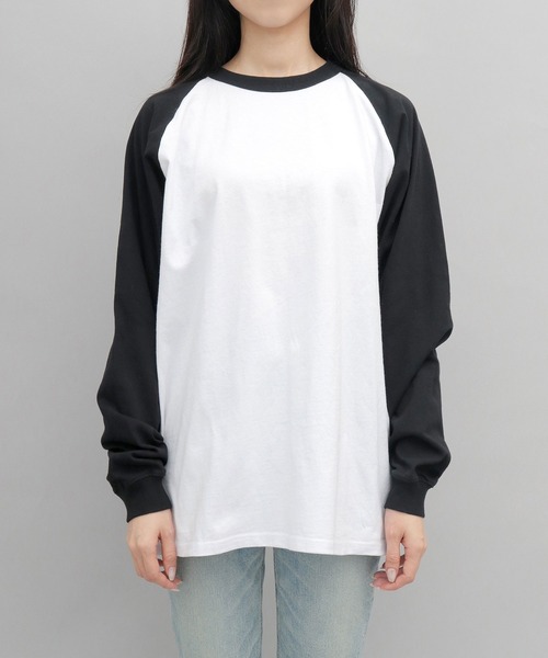 Goodwear(グッドウェア)の「<A.M.S.別注> USAコットン 袖リブ ラグラン ロングスリーブ Tシャツ ルーズシルエット(Tシャツ/カットソー・メンズ・グレー系その他2/ホワイト系その他/ホワイト系その他3/ホワイト系その他4/ホワイト系その他2/グレー系その他・XL/M/L)」の8枚目の写真