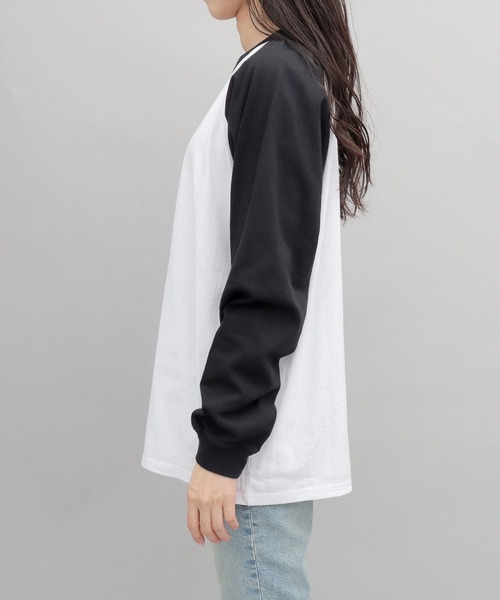 Goodwear(グッドウェア)の「<A.M.S.別注> USAコットン 袖リブ ラグラン ロングスリーブ Tシャツ ルーズシルエット(Tシャツ/カットソー・メンズ・グレー系その他2/ホワイト系その他/ホワイト系その他3/ホワイト系その他4/ホワイト系その他2/グレー系その他・XL/M/L)」の9枚目の写真