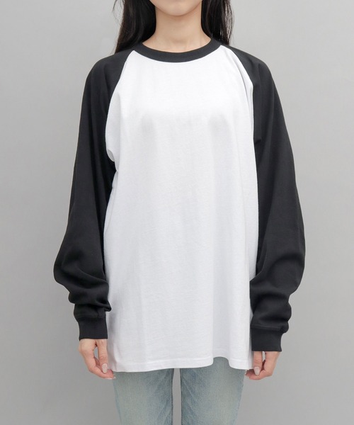 Goodwear(グッドウェア)の「<A.M.S.別注> USAコットン 袖リブ ラグラン ロングスリーブ Tシャツ ルーズシルエット(Tシャツ/カットソー・メンズ・グレー系その他2/ホワイト系その他/ホワイト系その他3/ホワイト系その他4/ホワイト系その他2/グレー系その他・XL/M/L)」の10枚目の写真