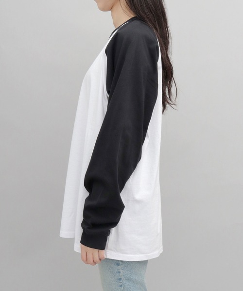 Goodwear(グッドウェア)の「<A.M.S.別注> USAコットン 袖リブ ラグラン ロングスリーブ Tシャツ ルーズシルエット(Tシャツ/カットソー・メンズ・グレー系その他2/ホワイト系その他/ホワイト系その他3/ホワイト系その他4/ホワイト系その他2/グレー系その他・XL/M/L)」の11枚目の写真