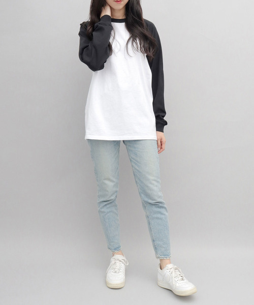 Goodwear(グッドウェア)の「<A.M.S.別注> USAコットン 袖リブ ラグラン ロングスリーブ Tシャツ ルーズシルエット(Tシャツ/カットソー・メンズ・グレー系その他2/ホワイト系その他/ホワイト系その他3/ホワイト系その他4/ホワイト系その他2/グレー系その他・XL/M/L)」の13枚目の写真