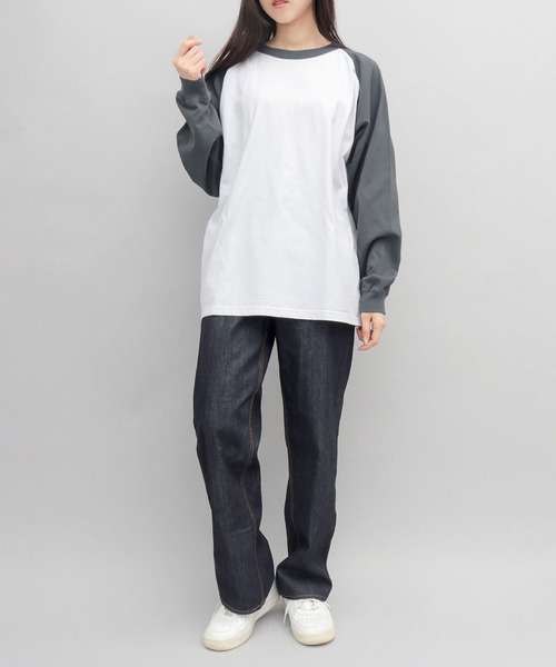 Goodwear(グッドウェア)の「<A.M.S.別注> USAコットン 袖リブ ラグラン ロングスリーブ Tシャツ ルーズシルエット(Tシャツ/カットソー・メンズ・グレー系その他2/ホワイト系その他/ホワイト系その他3/ホワイト系その他4/ホワイト系その他2/グレー系その他・XL/M/L)」の17枚目の写真