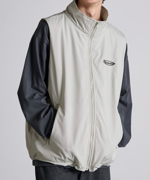 Anchor Smith(アンカー スミス)の「ビッグシルエットスタンドネック中綿ベスト(ベスト・メンズ・ネイビー/ブラック/グレー・M/L)」の2枚目の写真