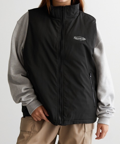 Anchor Smith(アンカー スミス)の「ビッグシルエットスタンドネック中綿ベスト(ベスト・メンズ・ネイビー/ブラック/グレー・M/L)」の10枚目の写真