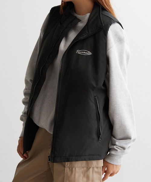 Anchor Smith(アンカー スミス)の「ビッグシルエットスタンドネック中綿ベスト(ベスト・メンズ・ネイビー/ブラック/グレー・M/L)」の11枚目の写真