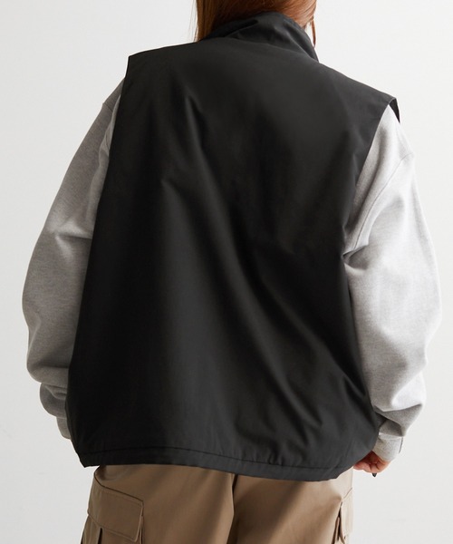 Anchor Smith(アンカー スミス)の「ビッグシルエットスタンドネック中綿ベスト(ベスト・メンズ・ネイビー/ブラック/グレー・M/L)」の12枚目の写真