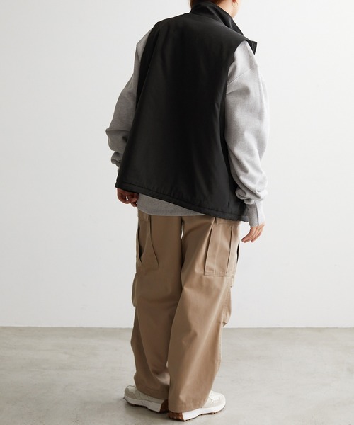 Anchor Smith(アンカー スミス)の「ビッグシルエットスタンドネック中綿ベスト(ベスト・メンズ・ネイビー/ブラック/グレー・M/L)」の15枚目の写真