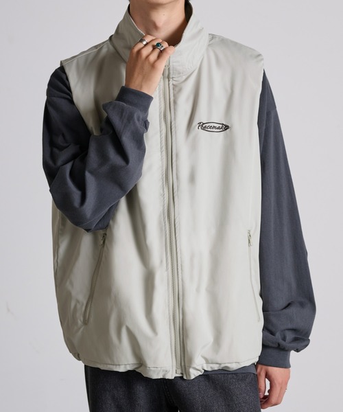 Anchor Smith(アンカー スミス)の「ビッグシルエットスタンドネック中綿ベスト(ベスト・メンズ・ネイビー/ブラック/グレー・M/L)」の16枚目の写真