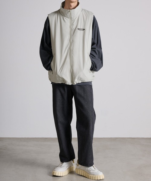 Anchor Smith(アンカー スミス)の「ビッグシルエットスタンドネック中綿ベスト(ベスト・メンズ・ネイビー/ブラック/グレー・M/L)」の19枚目の写真