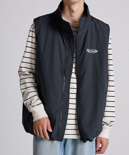 Anchor Smith(アンカー スミス)の「ビッグシルエットスタンドネック中綿ベスト(ベスト・メンズ・ネイビー/ブラック/グレー・M/L)」の22枚目の写真