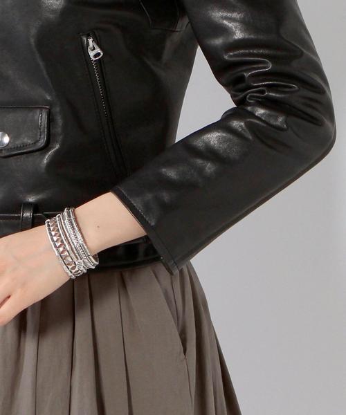 beautiful people（ビューティフルピープル）の「別注＜beautiful people＞ ライダースジャケット -2015FW †（ライダースジャケット・レディース・ブラック・140/150/160）」の7枚目の写真