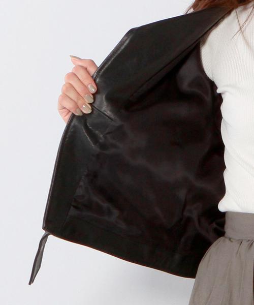 beautiful people（ビューティフルピープル）の「別注＜beautiful people＞ ライダースジャケット -2015FW †（ライダースジャケット・レディース・ブラック・140/150/160）」の9枚目の写真