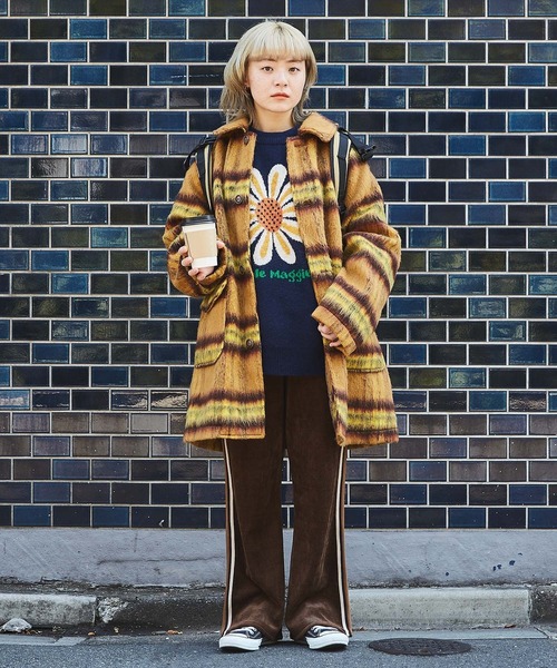 CUBE SUGAR(キューブシュガー)の「リサイクルニットジャガードプルオーバー(ニット/セーター・レディース・ベージュ/ネイビー/レッド・M)」の13枚目の写真