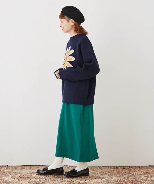 CUBE SUGAR(キューブシュガー)の「リサイクルニットジャガードプルオーバー(ニット/セーター・レディース・ベージュ/ネイビー/レッド・M)」の16枚目の写真