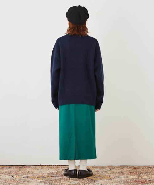 CUBE SUGAR(キューブシュガー)の「リサイクルニットジャガードプルオーバー(ニット/セーター・レディース・ベージュ/ネイビー/レッド・M)」の17枚目の写真