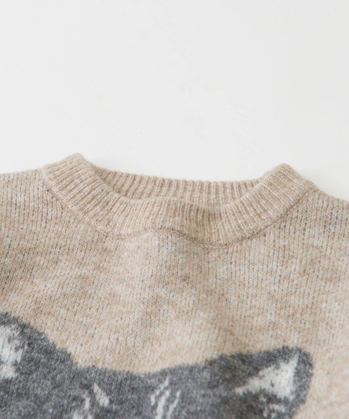 CUBE SUGAR(キューブシュガー)の「リサイクルニットジャガードプルオーバー(ニット/セーター・レディース・ベージュ/ネイビー/レッド・M)」の19枚目の写真