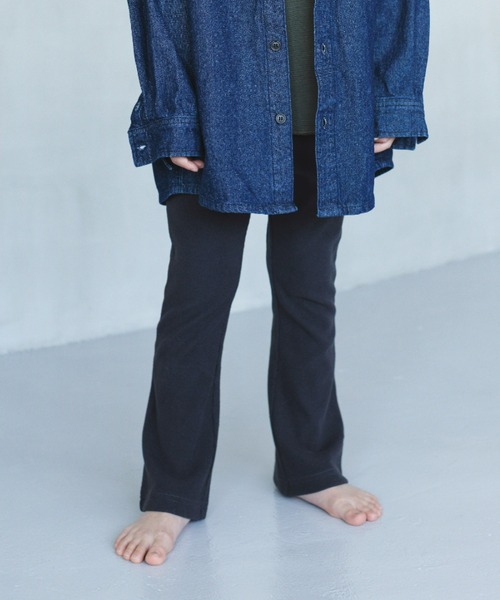 ooju（オージュ）の「【ooju】ハイウエストリブパンツ（その他パンツ・キッズ・カーキ/グレー/ラベンダー/キャメル/ベージュ・1/2/3/4）」の2枚目の写真