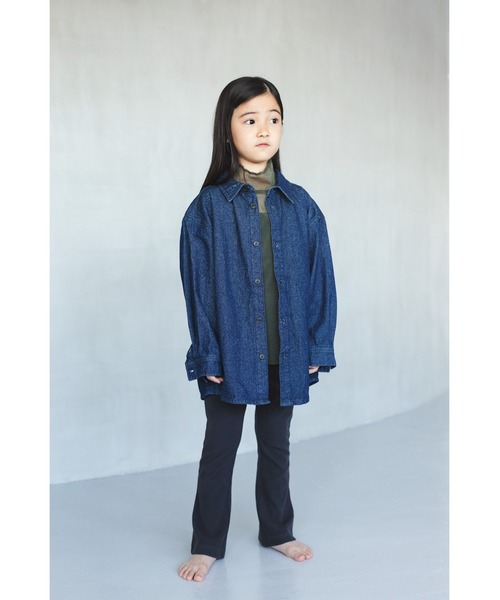 ooju（オージュ）の「【ooju】ハイウエストリブパンツ（その他パンツ・キッズ・カーキ/グレー/ラベンダー/キャメル/ベージュ・1/2/3/4）」の8枚目の写真