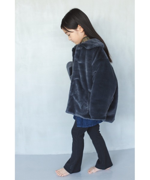 ooju（オージュ）の「【ooju】ハイウエストリブパンツ（その他パンツ・キッズ・カーキ/グレー/ラベンダー/キャメル/ベージュ・1/2/3/4）」の9枚目の写真