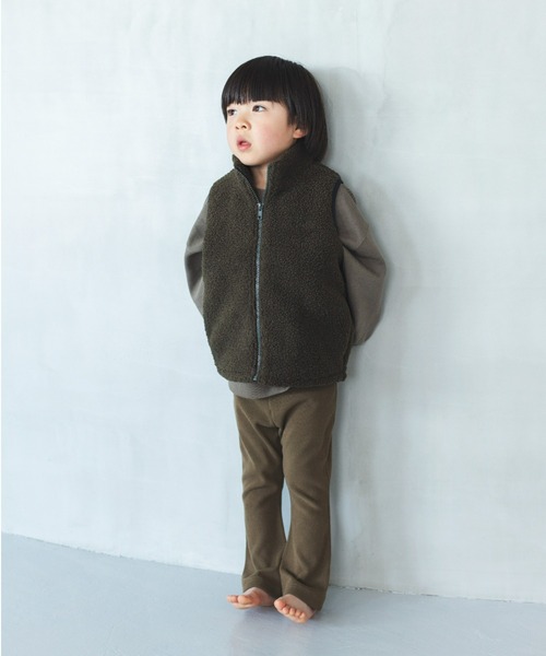 ooju（オージュ）の「【ooju】ハイウエストリブパンツ（その他パンツ・キッズ・カーキ/グレー/ラベンダー/キャメル/ベージュ・1/2/3/4）」の12枚目の写真