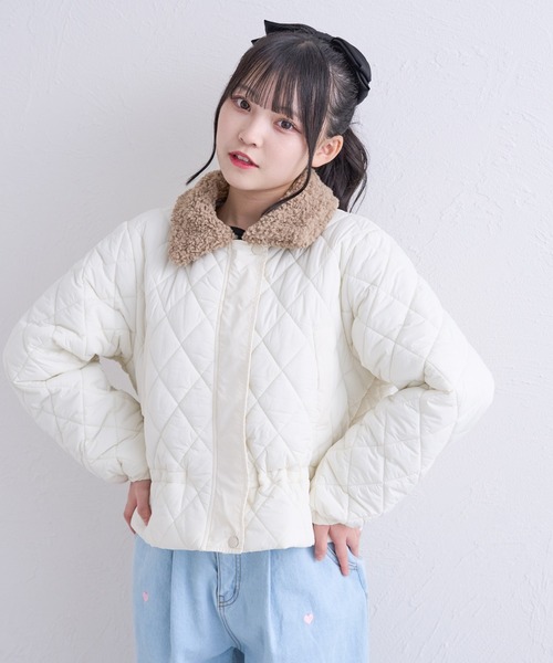 shrita(シュリータ)の「【shrita】キルティングショートジャケット(その他アウター・キッズ・ブラウン/アイボリー・M/L)」の1枚目の写真