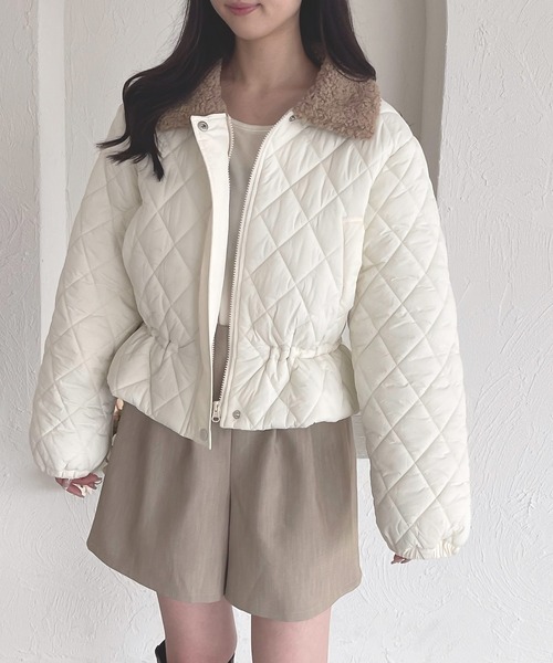 shrita(シュリータ)の「【shrita】キルティングショートジャケット(その他アウター・キッズ・ブラウン/アイボリー・M/L)」の4枚目の写真