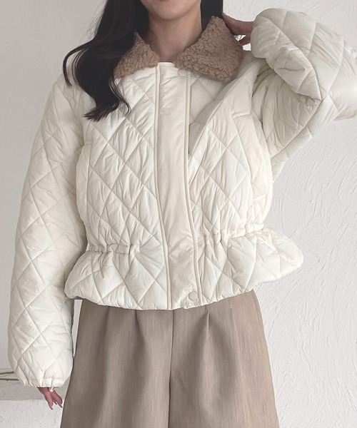 shrita(シュリータ)の「【shrita】キルティングショートジャケット(その他アウター・キッズ・ブラウン/アイボリー・M/L)」の7枚目の写真