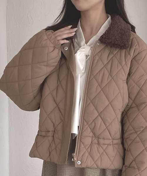 shrita(シュリータ)の「【shrita】キルティングショートジャケット(その他アウター・キッズ・ブラウン/アイボリー・M/L)」の11枚目の写真