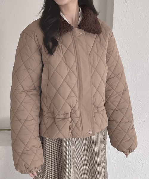 shrita(シュリータ)の「【shrita】キルティングショートジャケット(その他アウター・キッズ・ブラウン/アイボリー・M/L)」の14枚目の写真