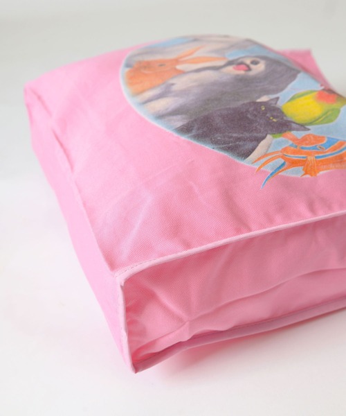 HOLIDAY(ホリデイ)の「TOTE BAG (ZOO) トートバッグ (ズー)(トートバッグ・レディース・ホワイト/ピンク/ミント・ONE SIZE)」の6枚目の写真