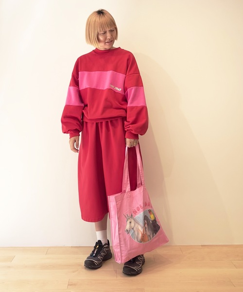 HOLIDAY(ホリデイ)の「TOTE BAG (ZOO) トートバッグ (ズー)(トートバッグ・レディース・ホワイト/ピンク/ミント・ONE SIZE)」の9枚目の写真