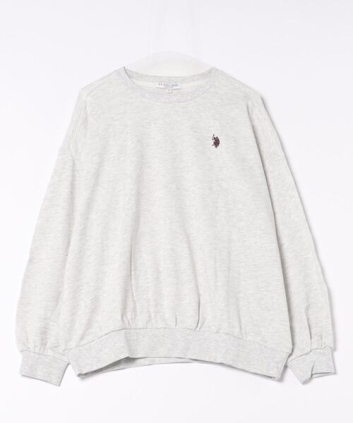 U.S. POLO ASSN.(ユーエスポロアッスン)の「U.S.POLO ASSN./ユーエスポロアッスン 裏毛ボリューム袖オーバーサイズトレーナー(スウェット・レディース・アイボリー/ブルー/パープル/ブラック・LARGE/MEDIUM)」の1枚目の写真