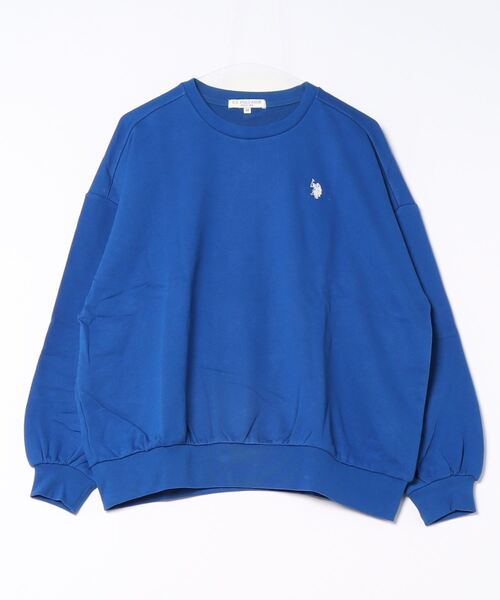U.S. POLO ASSN.(ユーエスポロアッスン)の「U.S.POLO ASSN./ユーエスポロアッスン 裏毛ボリューム袖オーバーサイズトレーナー(スウェット・レディース・アイボリー/ブルー/パープル/ブラック・LARGE/MEDIUM)」の3枚目の写真