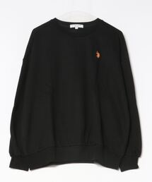 U.S.POLO ASSN./ユーエスポロアッスン 裏毛ボリューム袖オーバーサイズトレーナー