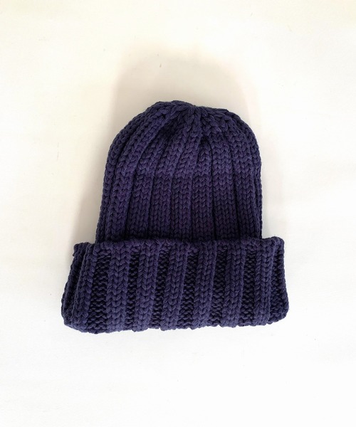 Q（キュー）の「リブ編みニット帽（ニットキャップ/ビーニー・レディース・ネイビー/バーガンディー/チャコールグレー・ONE SIZE）」の5枚目の写真