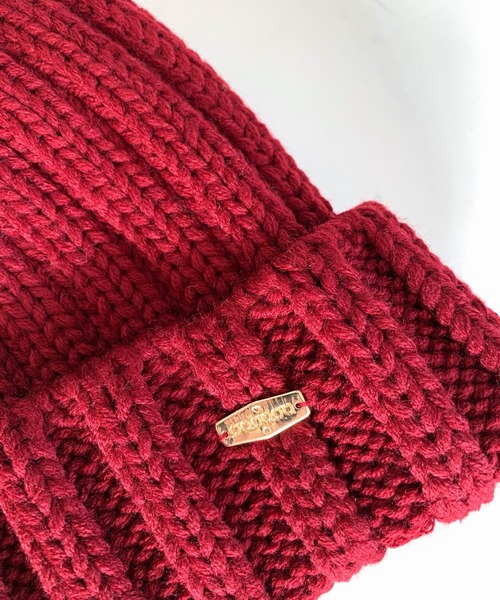 Q（キュー）の「リブ編みニット帽（ニットキャップ/ビーニー・レディース・ネイビー/バーガンディー/チャコールグレー・ONE SIZE）」の6枚目の写真