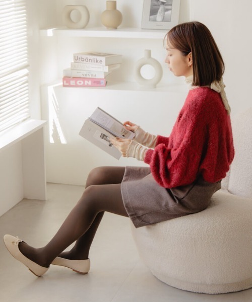 flower（フラワー）の「スパークルシャギーニット（ニット/セーター・レディース・ピンク/ネイビー/アイボリー/レッド・FREE）」の19枚目の写真