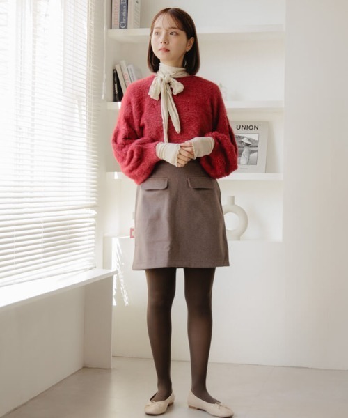 flower（フラワー）の「スパークルシャギーニット（ニット/セーター・レディース・ピンク/ネイビー/アイボリー/レッド・FREE）」の21枚目の写真