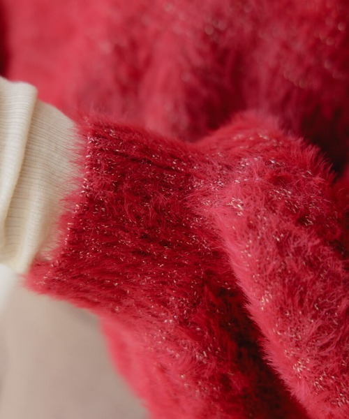 flower（フラワー）の「スパークルシャギーニット（ニット/セーター・レディース・ピンク/ネイビー/アイボリー/レッド・FREE）」の22枚目の写真