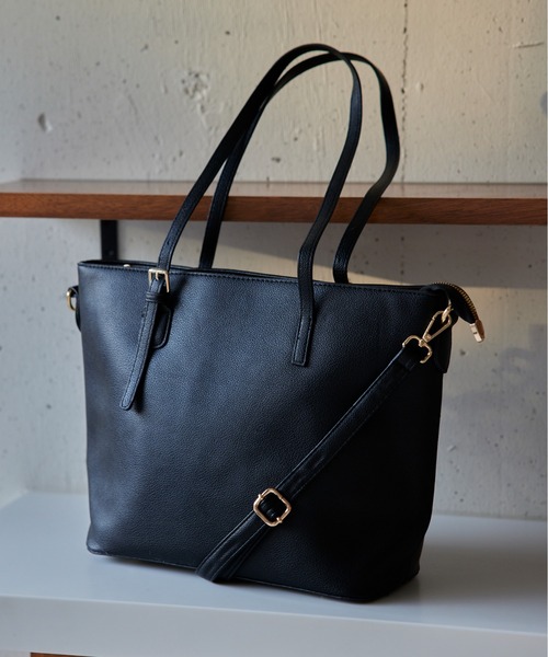 MAISON BREEZE(メゾンブリーズ)の「【MAISON BREEZE】A4収納/2WAYショルダートートバッグ KNF049(トートバッグ・レディース・ブラック/ホワイト・FREE)」の13枚目の写真