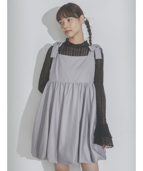 merry jenny(メリージェニー)の「Wフレアスリーブレースtops(Tシャツ/カットソー・レディース・オフホワイト/ブラック/グリーン・FREE)」の9枚目の写真