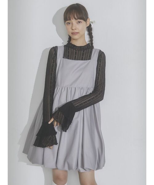 merry jenny(メリージェニー)の「Wフレアスリーブレースtops(Tシャツ/カットソー・レディース・オフホワイト/ブラック/グリーン・FREE)」の7枚目の写真