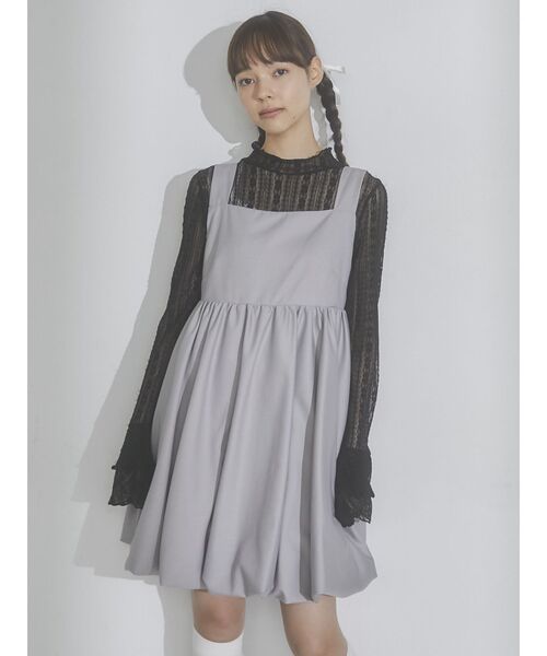 merry jenny(メリージェニー)の「Wフレアスリーブレースtops(Tシャツ/カットソー・レディース・オフホワイト/ブラック/グリーン・FREE)」の5枚目の写真