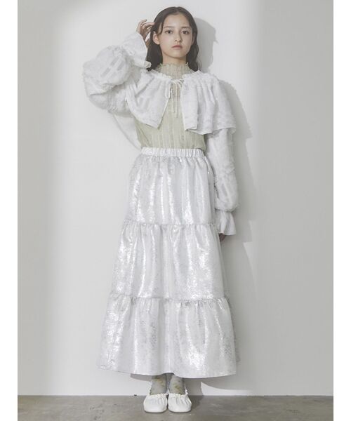 merry jenny(メリージェニー)の「Wフレアスリーブレースtops(Tシャツ/カットソー・レディース・オフホワイト/ブラック/グリーン・FREE)」の11枚目の写真