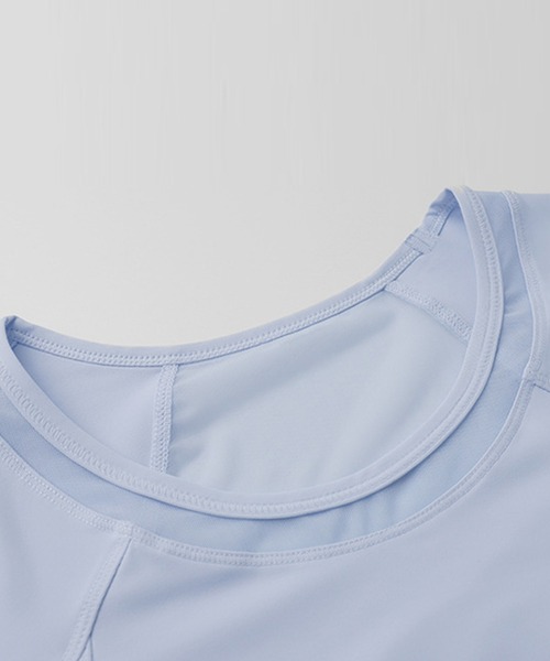 REANO（レアノ）の「【-REANO-レアノ】ヨガ/ランニングフィットネスTシャツ　メッシュデザイン（スポーツグッズ・レディース・ブラック/ブルー/パープル/ホワイト・LARGE/SMALL/MEDIUM/X-LARGE）」の13枚目の写真