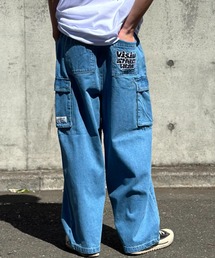 VISION STREET WEAR ルーズデニムカーゴパンツ