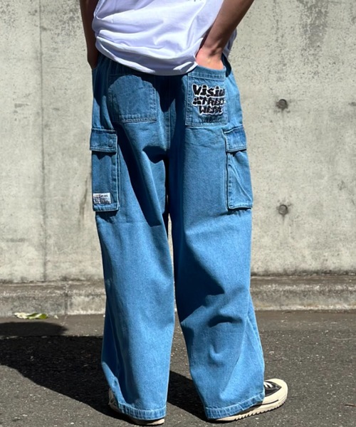 ルーズデニムカーゴ VISION STREET WEAR ルーズデニムカーゴパンツ（カーゴパンツ